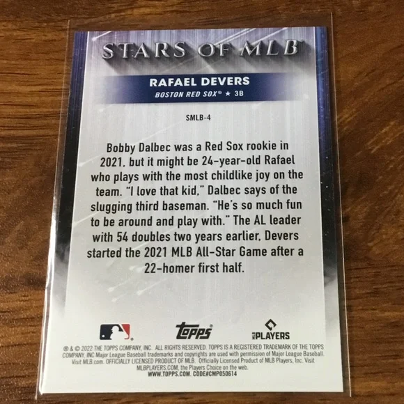 MLB Rafael Devers Topps Stars Of The MLB - Picture 2 of 2